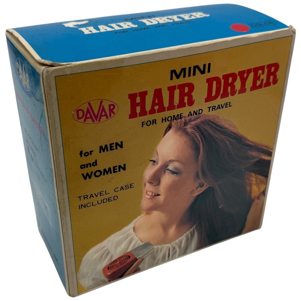 Davar Mini Hair Dryer Model 1345 For‎ Home Travel Compact Lightweight Heated